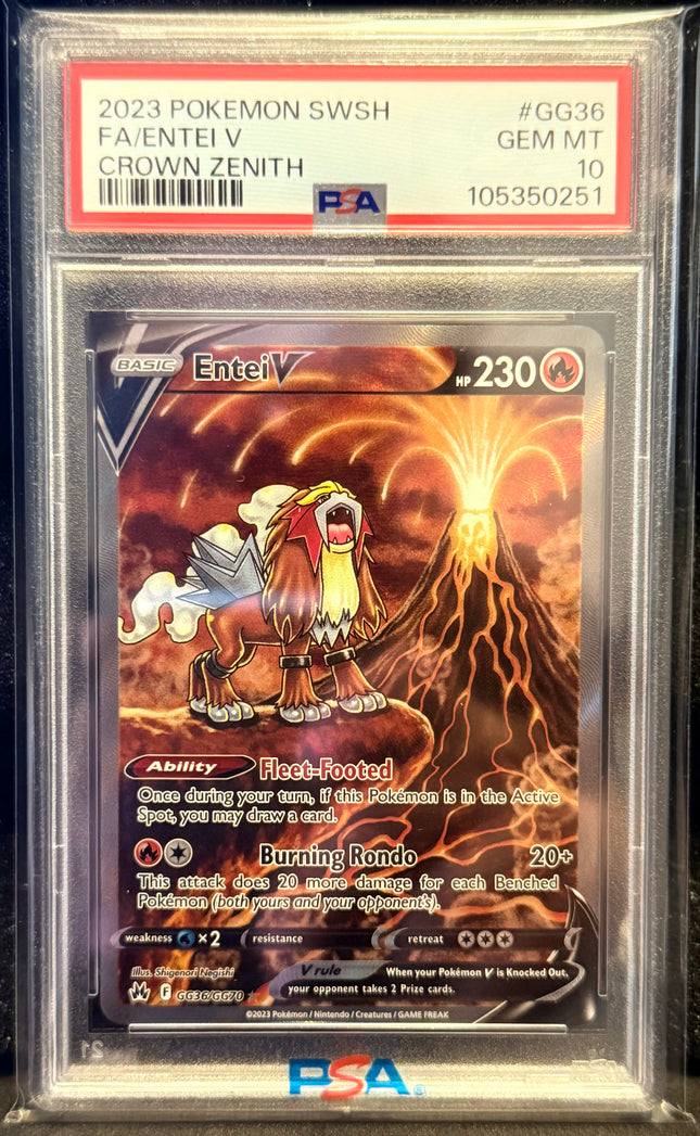 FA/Entei V - Crown Zenith PSA 10
