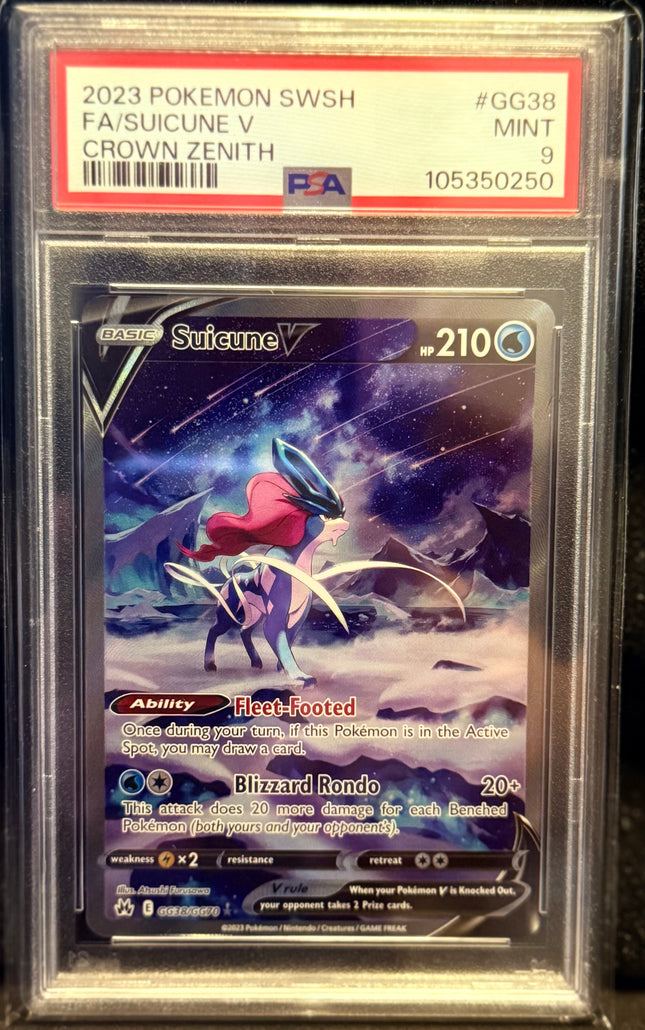 FA/Suicune V - Crown Zenith PSA 9